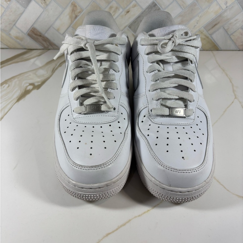 Nike Gray and White Air Force one